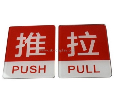 Acrylic factory customize plexiglass push pull sign BD-993