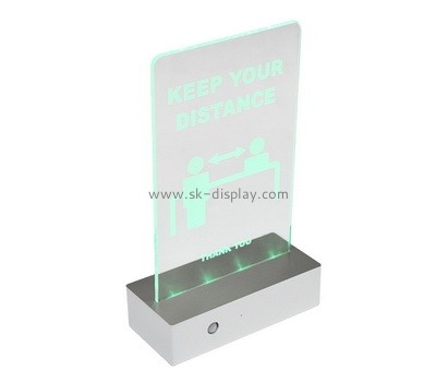 Acrylic manufacturer customize plexiglass LED sign holder BD-1003
