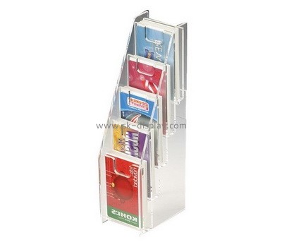 Plexiglass manufacturer customize tiered acrylic magazine holder BD-1014