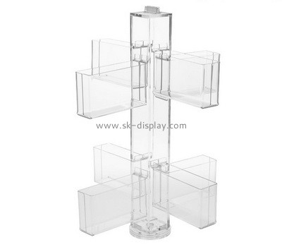 Acrylic supplier customize plexiglass rotating multi pockets brochure holders BD-1029