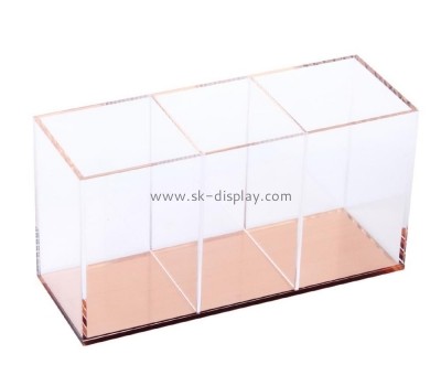 Perspex manufacturer customize acrylic 3 section organizer box DBS-1156