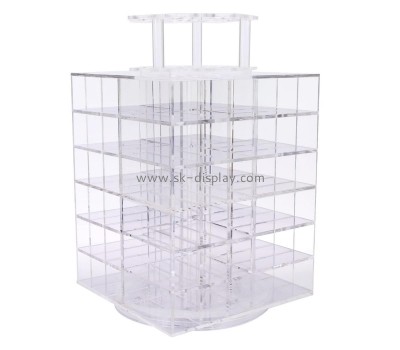Plexiglass manufacturer customize acrylic lipstick rotating organizer box DBS-1216