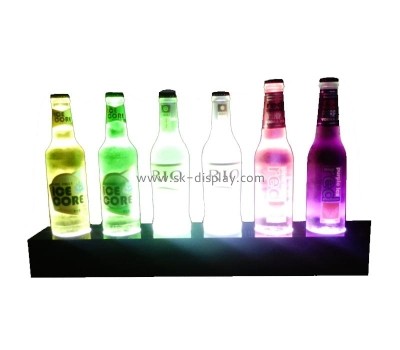 Acrylic factory customize plexiglass 6 bottles of luminous Ruiao cider wine holder KLD-002