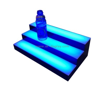 Acrylic manufacturer customize plexiglass LED lighted bar liquor bottles shelf stand KLD-009
