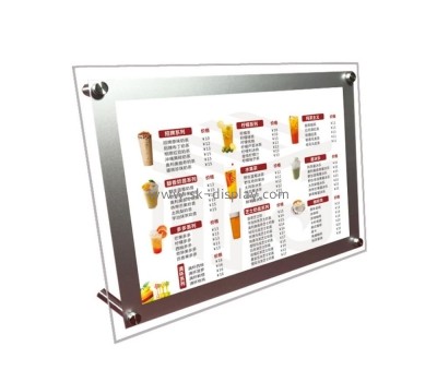 Plexiglass factory custom LED menu display frame milk tea bar ordering frame KLD-030