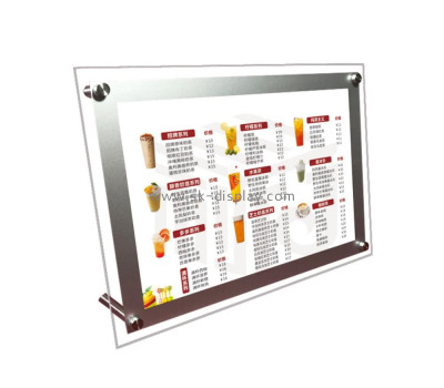 Plexiglass factory custom LED menu display frame milk tea bar ordering frame KLD-030