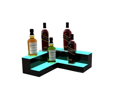 ​Acrylic supplier custom acrylic light-emitting wine display rack remote control colorful LED transformation cocktail display wine rack WDK-038