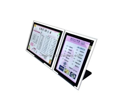Custom LED acrylic menu display stand KLD-055