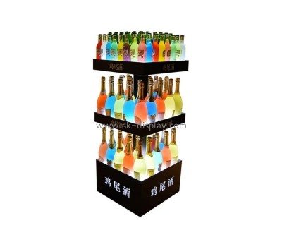 Custom acrylic three-layer luminous wine bottle rack KLD-060