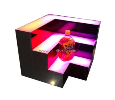 Custom plexiglass luminous wine bottle display shelf KLD-065