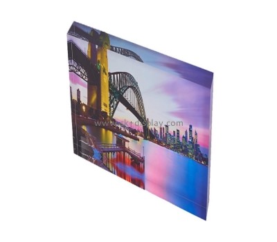 Plexiglass supplier customized acrylic UV printing photo block AB-221