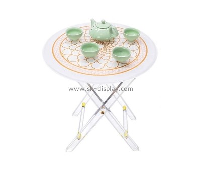 Acrylic manufacturer customized round tea table AFS-553