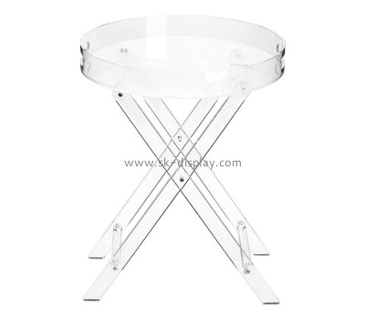 Custom foldable acrylic side table tray AFS-554