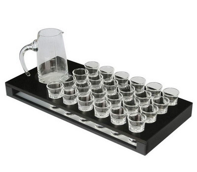 OEM supplier customized acrylic shot glass organizer plexiglass shot glass holder WD-165