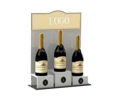 OEM supplier customized acrylic wine bottle display riser plexiglass wine bottle display stand WD-168