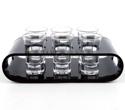 OEM supplier customized acrylic shot glass carrier perspex shot glass holder tray WD-171