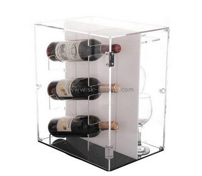 OEM supplier customized acrylic wine display cabinet perspex wine bottle display case WD-169