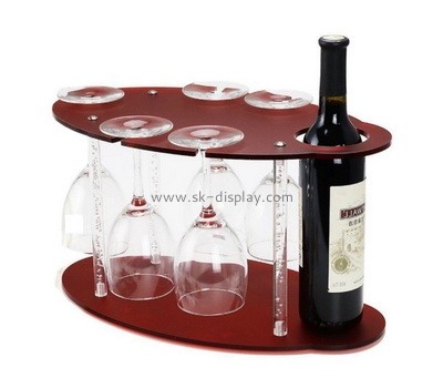 OEM supplier customized acrylic wine glass rack plexiglass wine bottle shelf WDK-172