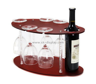 OEM supplier customized acrylic wine glass rack plexiglass wine bottle shelf WDK-172