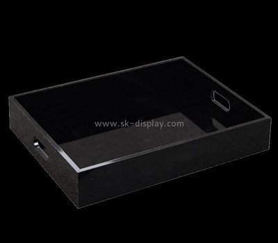 OEM supplier customized acrylic black tray plexiglass rectangular tray STS-136