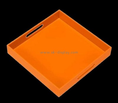 OEM supplier customized acrylic serving tray with handles STS-137