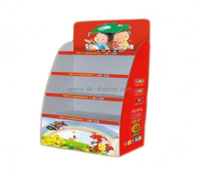 Three layers cardboard display stand for magazine or books CDS-013