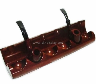 Straight multicell wood Cigarette Pipe display holder CIG-018