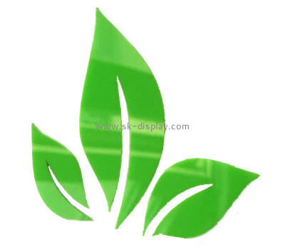 Factory wholesale acrylic leaf shape mirror decorative mirror acrylic wall sticker MA-043