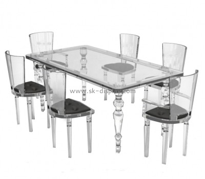Acrylic coffee table and chairs set AFS-014