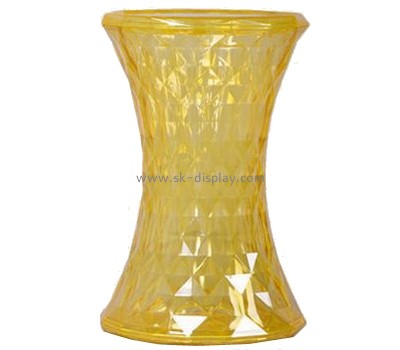 Modern design yellow perspex drum stool for bar AFS-022
