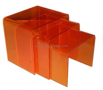 Orange transparent acrylic side table AFS-032