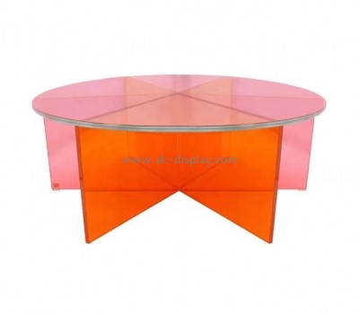 OEM supplier customized round acrylic table plexiglass furniture AFS-051