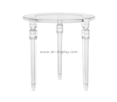 OEM supplier customized acrylic round coffee table plexiglass furniture AFS-053