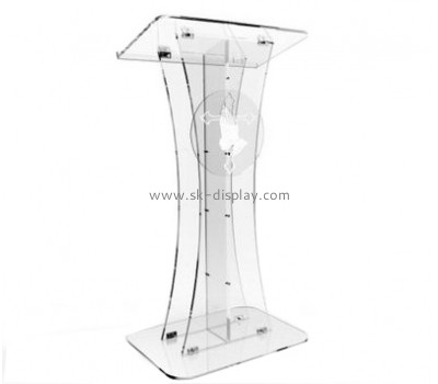 Acrylic cheap design rostrum church podium lecture desk AFS-066