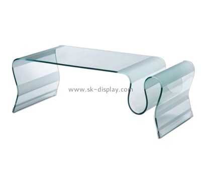 Acrylic modern coffee table with storage AFS-478