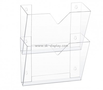 Clear lucite magazine holders with dividers BD-038
