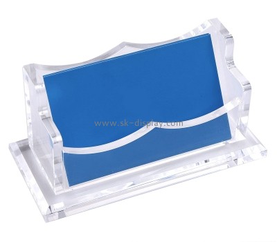Clear acrylic square cheap desktop business card holder BD-046