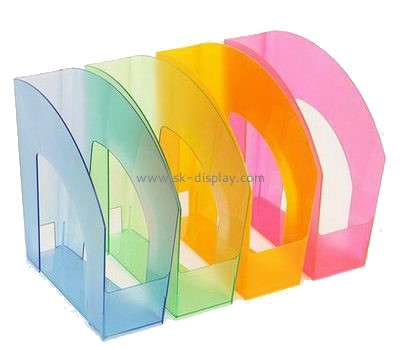 Customized clear plastic magazine rack BD-092