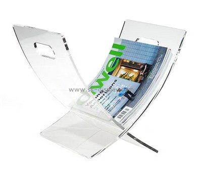 Bespoke transparent acrylic bathroom magazine rack BD-420