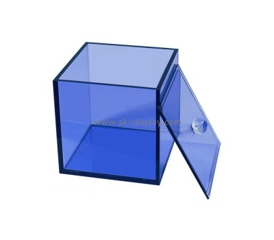 Acrylic cosmetics cotton pads storage box with lid DBS-015