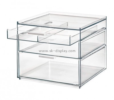 Wholesale clear acrylic plastic makeup organizer with drawers CO-079