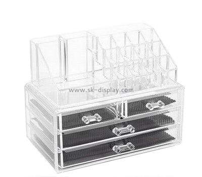 Hot selling acrylic clear makeup organizer makeup organizer box acrylic makeup organizer with drawers CO-103