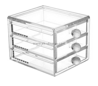 Custom design acrylic plastic display cases acrylic organiser makeup case CO-149