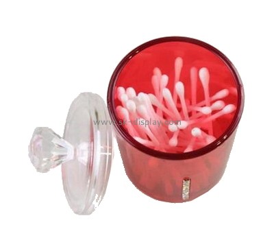 Custom acrylic cotton ball and swab holder acrylic organizer makeup organizer CO-178