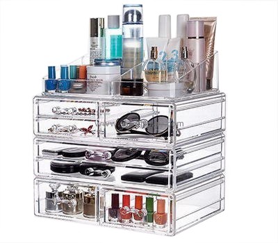 Customized clear makeup case acrylic makeup containers cosmetic storage drawers CO-236