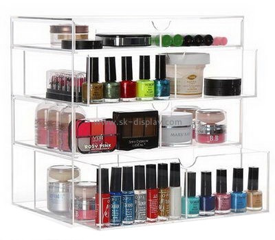 Custom acrylic makeup drawer dividers ava acrylic organizer large acrylic makeup organizer with drawers CO-283