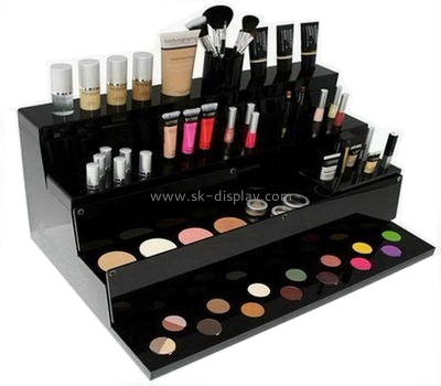 Bespoke black acrylic cosmetic product display stands CO-392