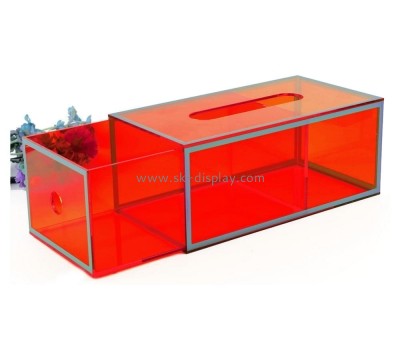 Clear lucite acrylic display box for tissue with lid DBS-025