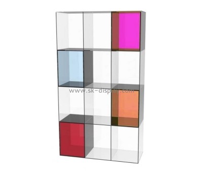 4 tiers plexiglass display case with multi-divider DBS-028