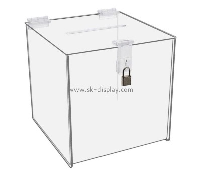 Transparent acrylic ballot box with lock DBS-031